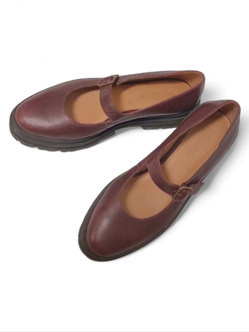 Madewell Freya Platform Lugsole Mary Jane in Burgundy size 8.5